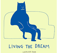Living The Dream Tote Bag (Blue Artwork)